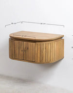 Bloomart Lunova Modern Wall Mounted Floating Nightstand Bedside Table with 1 Drawer for Bedroom