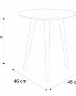 Bloomart Oslo Foldable Round Side Table Rustic Scandinavian Design for Bohemian Home Decor