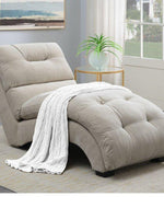 Bloomart Modus Button Tufted Design Chaise Lounge Couch for Stylish Living Room Home Decor