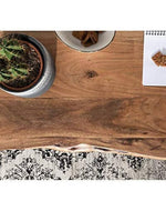 Mango Wood and Wrought Iron Vintage Dining Table Rustic Industrial Design for Home Decor