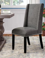 Wooden Backrest Comfort Cushioned Dinning Chair (Walnut Finish)