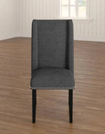 Wooden Backrest Comfort Cushioned Dinning Chair (Walnut Finish)