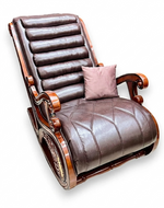 Bloomart Vintage Hand Carved Teak Wood Antique Rocking Chair