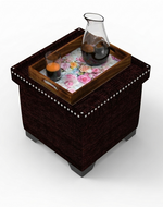 Eccentric Stool Cum End Table with Storage