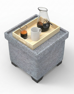 Eccentric Stool Cum End Table with Storage