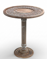 Bloomart Sculpte Hand Carved Solid Wood End Table
