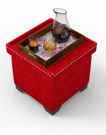 Eccentric Stool Cum End Table with Storage