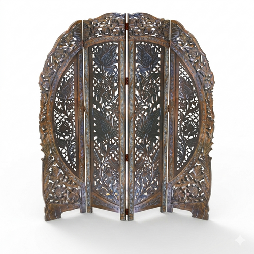 Wooden Partition Screen Room Divider In 4 Panel
