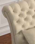 Bloomart Laze Button Tufted Design Chaise Lounge Couch for Stylish Living Room Home Decor