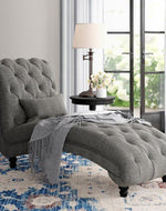 Bloomart Dormitorio Button Tufted Modernize Solid Wood Couch Chaise Lounge - Bloomart