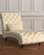 Bloomart Laze Button Tufted Design Chaise Lounge Couch for Stylish Living Room Home Decor