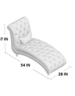 Bloomart Laze Button Tufted Design Chaise Lounge Couch for Stylish Living Room Home Decor