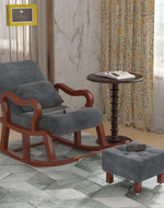 Recliner Wooden Rocking Chair with Footrest - Bloomart