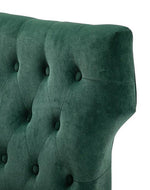 Wooden Square Arm Loveseat Wing Back Chair Set 2+1+1 (Metal Legs)