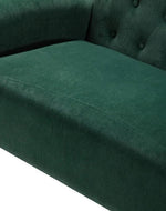 Wooden Square Arm Loveseat Wing Back Chair Set 2+1+1 (Metal Legs)