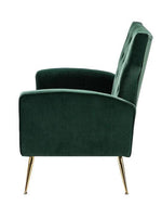 Wooden Square Arm Loveseat Wing Back Chair Set 2+1+1 (Metal Legs)