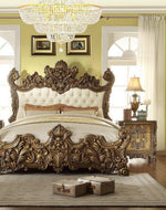 Bloomart Traditional Luxury Sheesham Wood Nightstand Set of 1 (Golden)