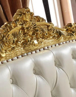 Bloomart Royal Antique Gold Hand Carved 7 Seater Sofa Set