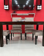 Premium Teak Wood 6 Seater Dining Table Set