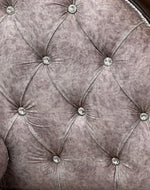 Bloomart Savour Designer Hand Carved Teak Wood Button Tufted Chaise Lounge