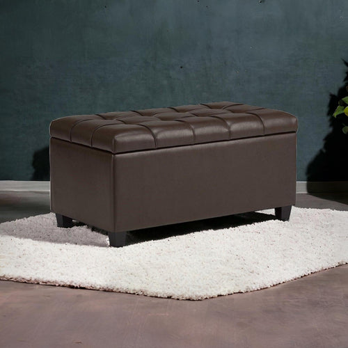 1 Seater Luper Tufted Storage Ottoman Pouffes with Storage Satin (Leatherette)