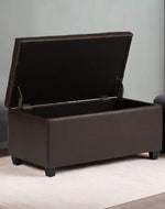 1 Seater Luper Tufted Storage Ottoman Pouffes with Storage Satin (Leatherette)