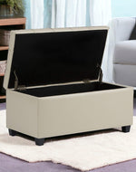 1 Seater Luper Tufted Storage Ottoman Pouffes with Storage Satin (Leatherette)