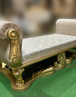 Bloomart Royal Hand Craved Teak Wood Sofa Couch Bench ( Golden )
