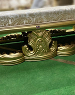 Bloomart Royal Hand Craved Teak Wood Sofa Couch Bench ( Golden )