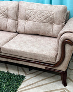 Wooden Cozy Design 3 Seater Sofa Comfort for Backrest (BROWN)