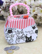 Printed Coin Bank With Lock And Key - Bloomart