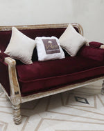 Bloomart Hand Carved Loveseat Teak Wood 2 Seater Bench - Bloomart