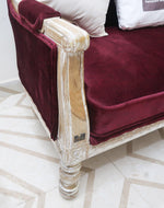 Bloomart Hand Carved Loveseat Teak Wood 2 Seater Bench