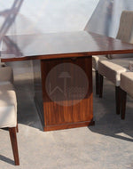 Premium Teak Wood 6 Seater Dining Table Set