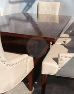 Premium Teak Wood 6 Seater Dining Table Set
