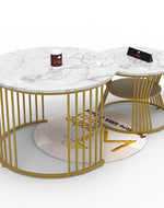 Bloomart Stylish Look Round Wrought Iron Coffee Table Set of 2