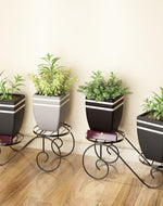 2-Tier Wrought Iron Planter Stand (Set of 2) - Bloomart