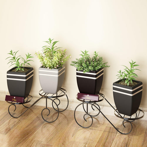 2-Tier Wrought Iron Planter Stand (Set of 2) - Bloomart