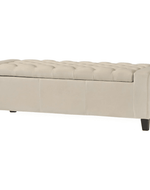 Bloomart Raffinée Solid Wood Flip Top Storage Bench with Soft Upholstery Multipurpose Storage Chest Store Blanket Cushion Pillow