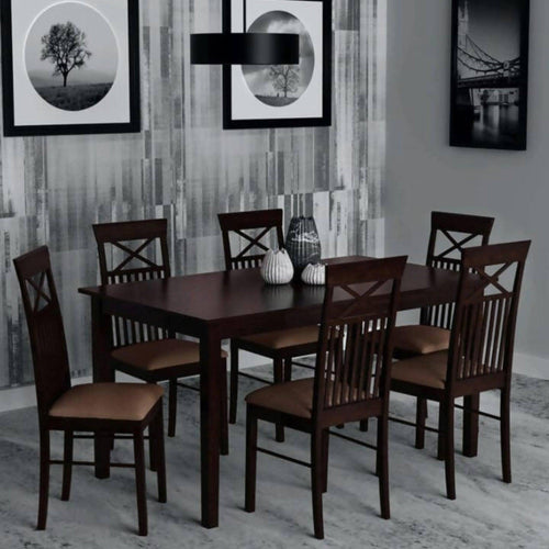 Solid Wood Dinning Table Set (6 Seater) - WoodenTwist