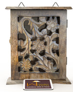 Wooden Hand Carved Key Holder Key Hanging Box