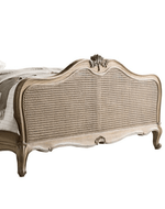 Bloomart Evoke Cane Rattan Teak Wood King Size Bed with for Elegant Bedroom