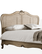 Bloomart Evoke Cane Rattan Teak Wood King Size Bed with for Elegant Bedroom
