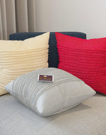 Fabrahome Abstract Square Jute Cushion Cover Set of 3 ( Multicolor ) - Bloomart