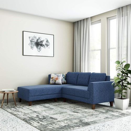 Azul 5 seater Left-Side L Shape Fabric Sofa Set - Bloomart