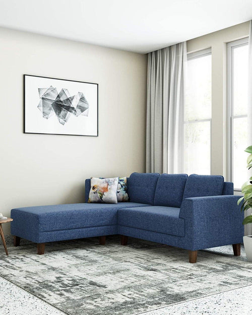 Azul 5 seater Left-Side L Shape Fabric Sofa Set - Bloomart