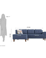 Azul 5 seater Left-Side L Shape Fabric Sofa Set
