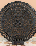 Round Wood Hand Carved Wall Panel - Bloomart