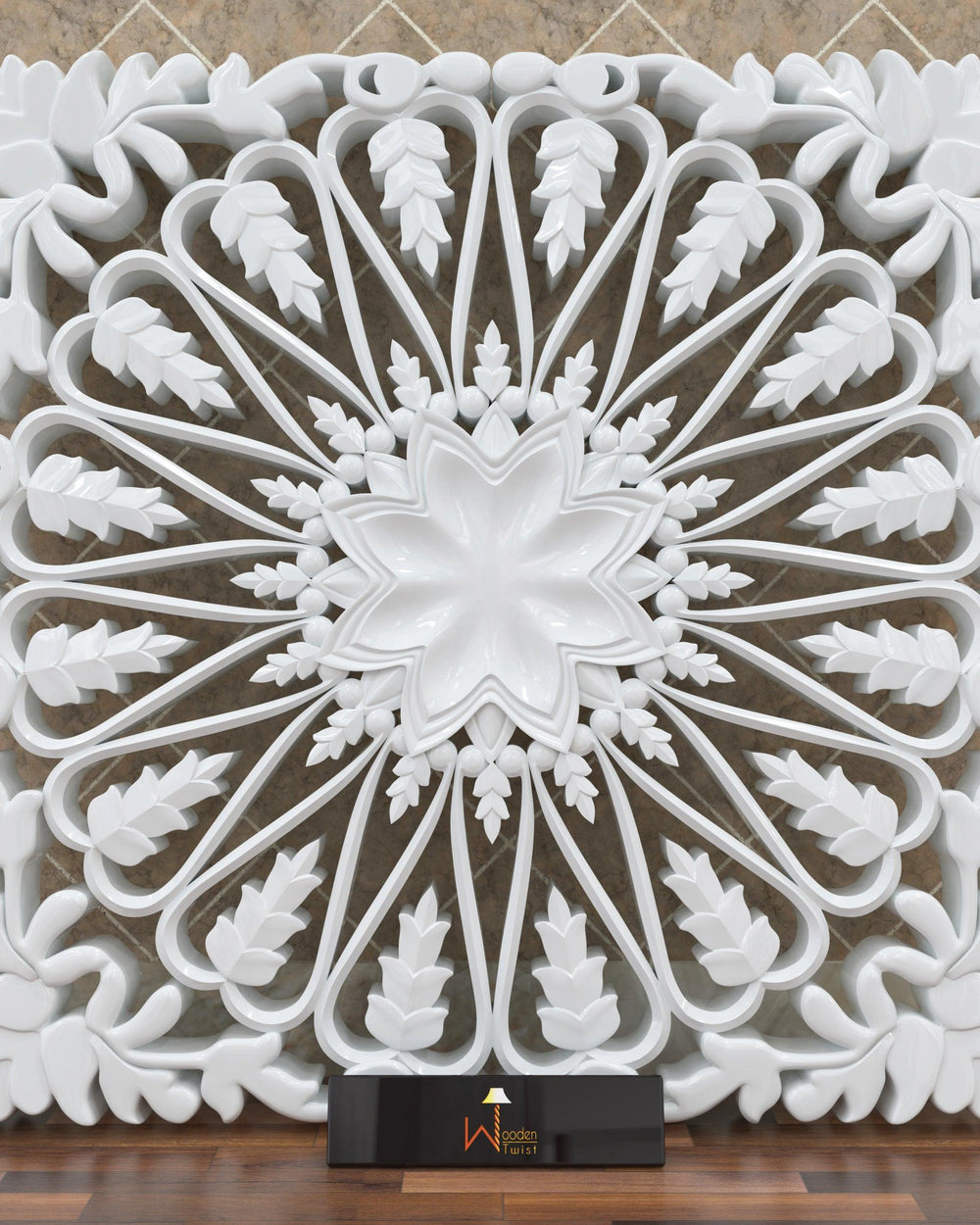 Chic Wood Hand Carved Wall Panel - Bloomart