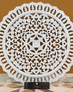 Round Wood Hand Carved Wall Panel - Bloomart